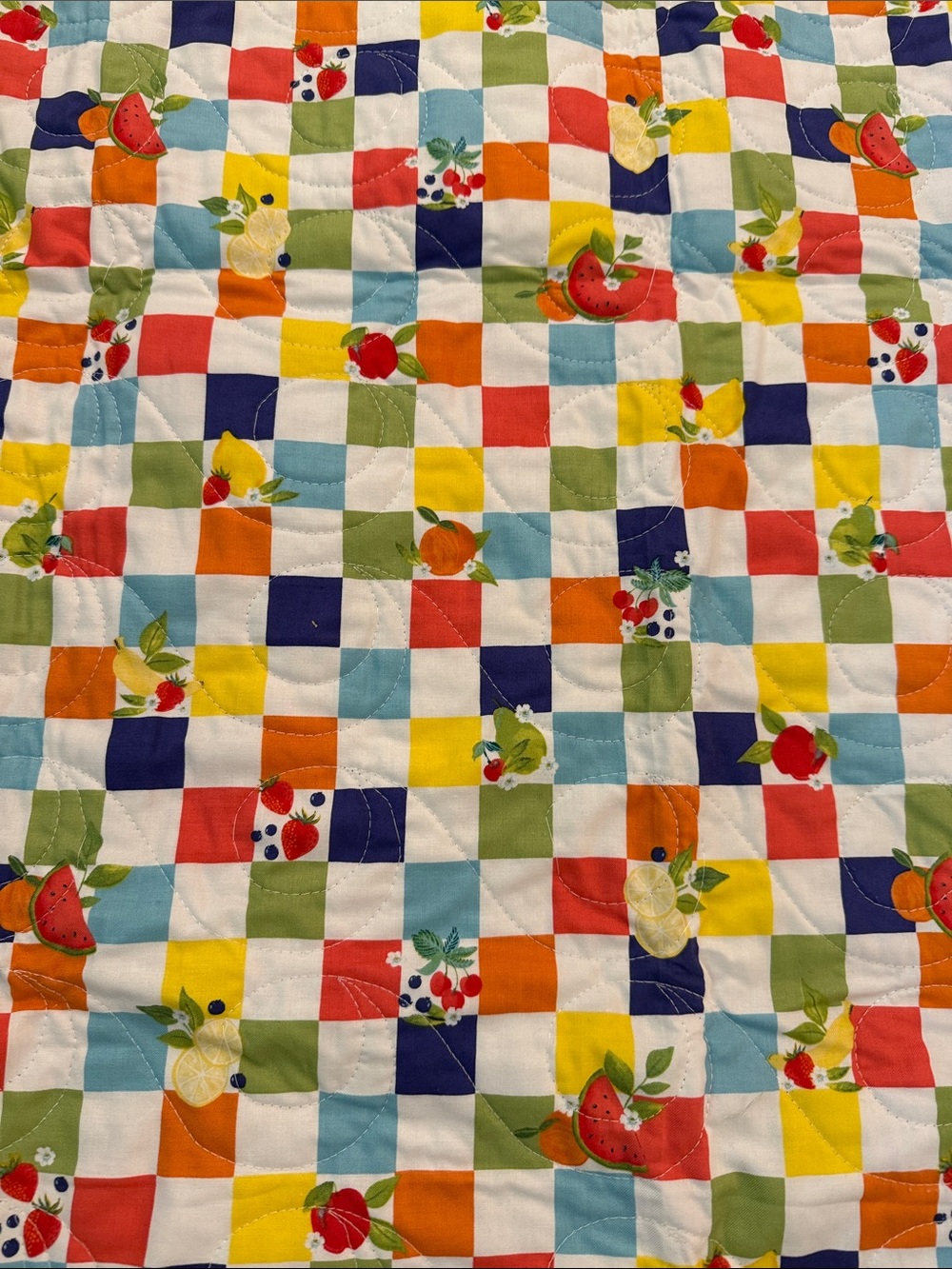 Handmade Patchwork Children’s Quilt in Pastel Multi Colors - Picture 8 of 9